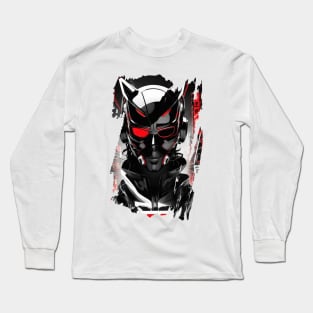 Robotic Cyber - Black and Red Long Sleeve T-Shirt